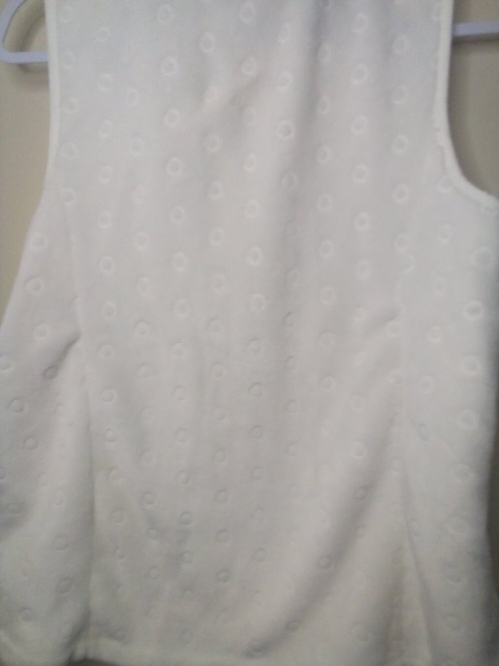 Kim Rogers Fleece Vest Women M Full Zip Sleeveless Soft Pockets White - Picture 12 of 13